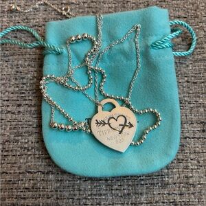 Tiffany & Co. Silver Heart Pendant Necklace